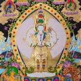 1000 Armed Avalokiteshvara Thangka - Handpainted Tibetan art