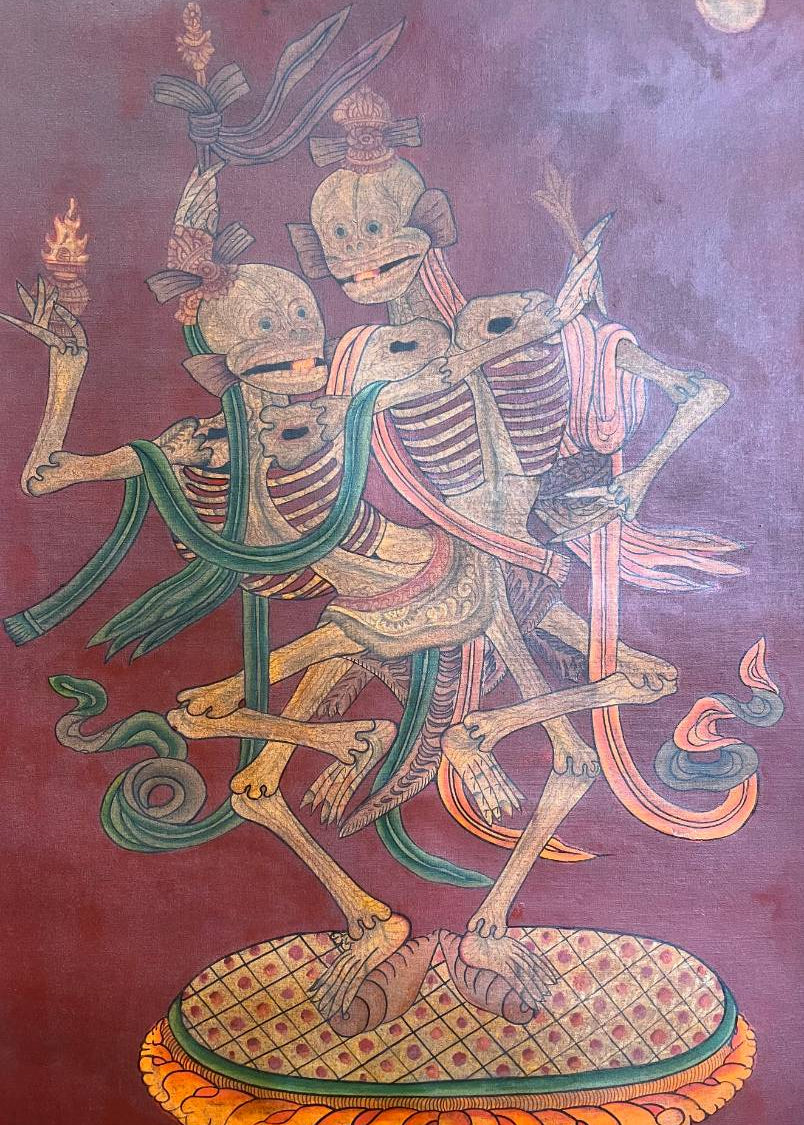 Skeleton Dance Thangka - Tibetan Painting