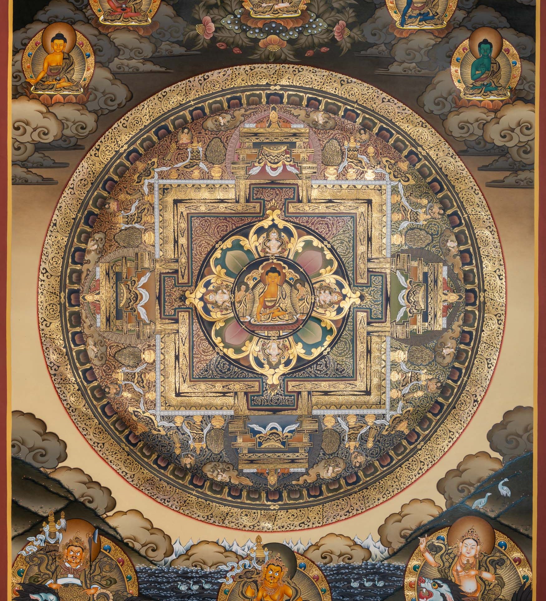 Exclusive Buddha Mandala Thangka - Tibetan Handpainted Art
