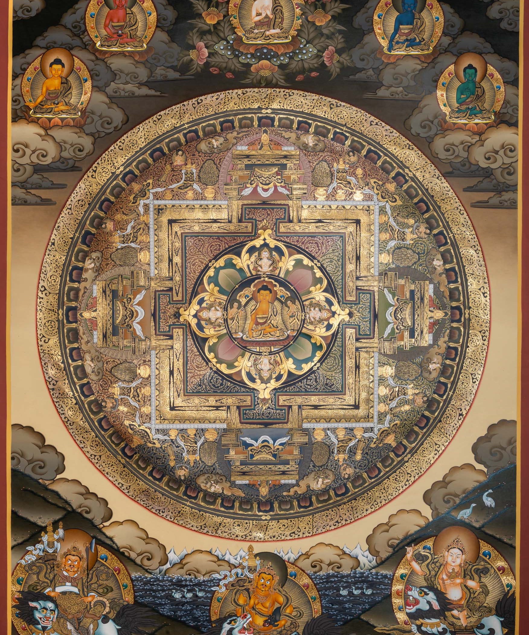 Exclusive Buddha Mandala Thangka - Tibetan Handpainted Art