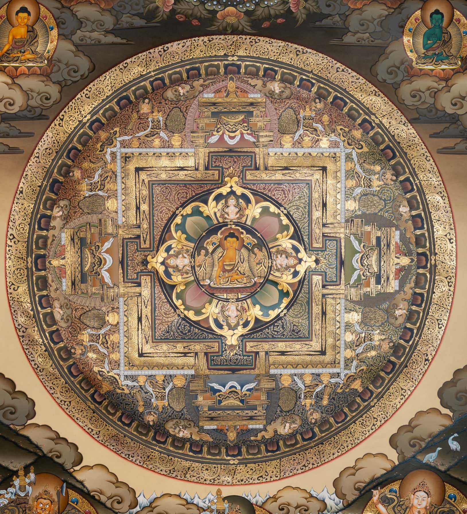 Exclusive Buddha Mandala Thangka - Tibetan Handpainted Art