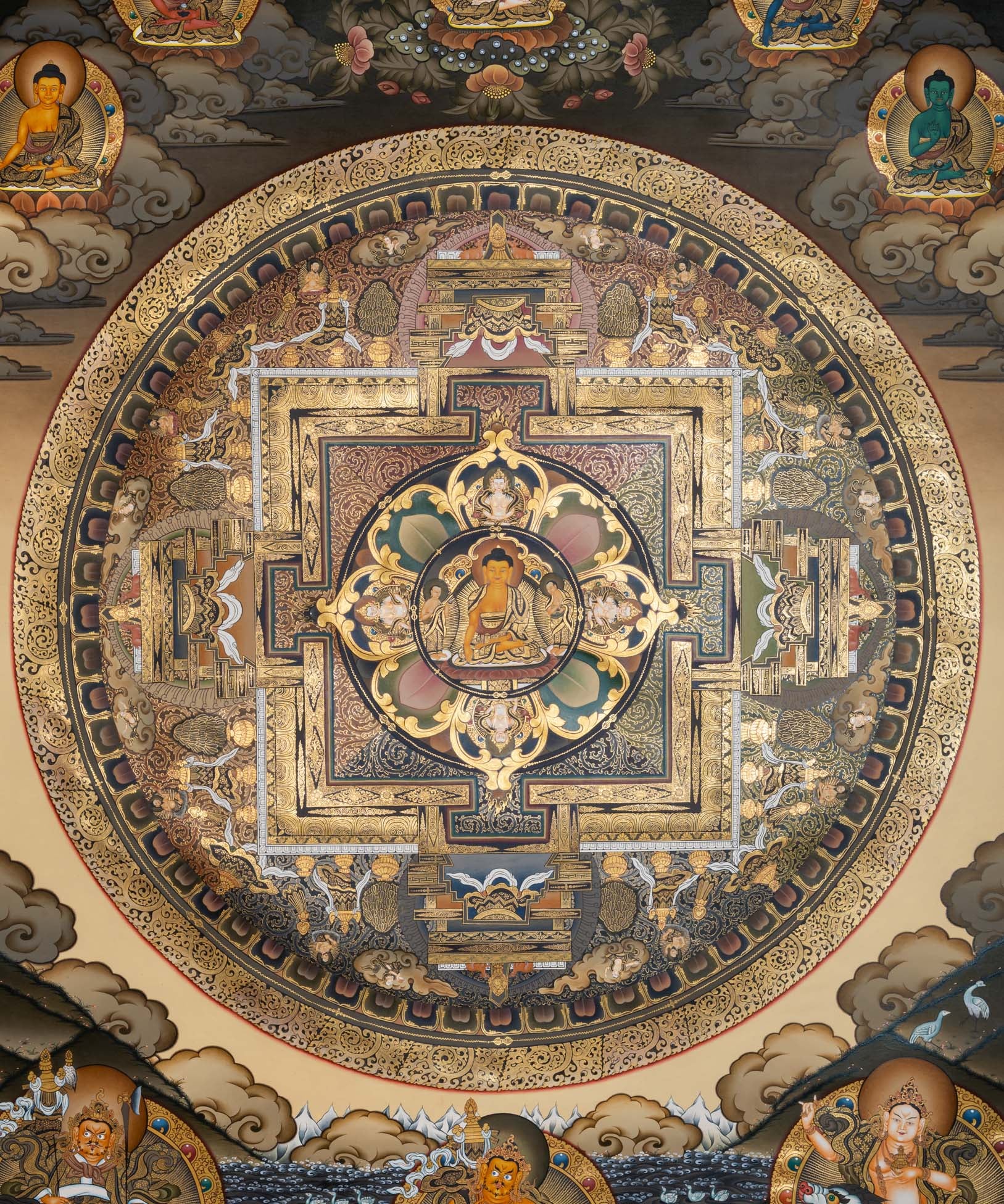 Exclusive Buddha Mandala Thangka - Tibetan Handpainted Art