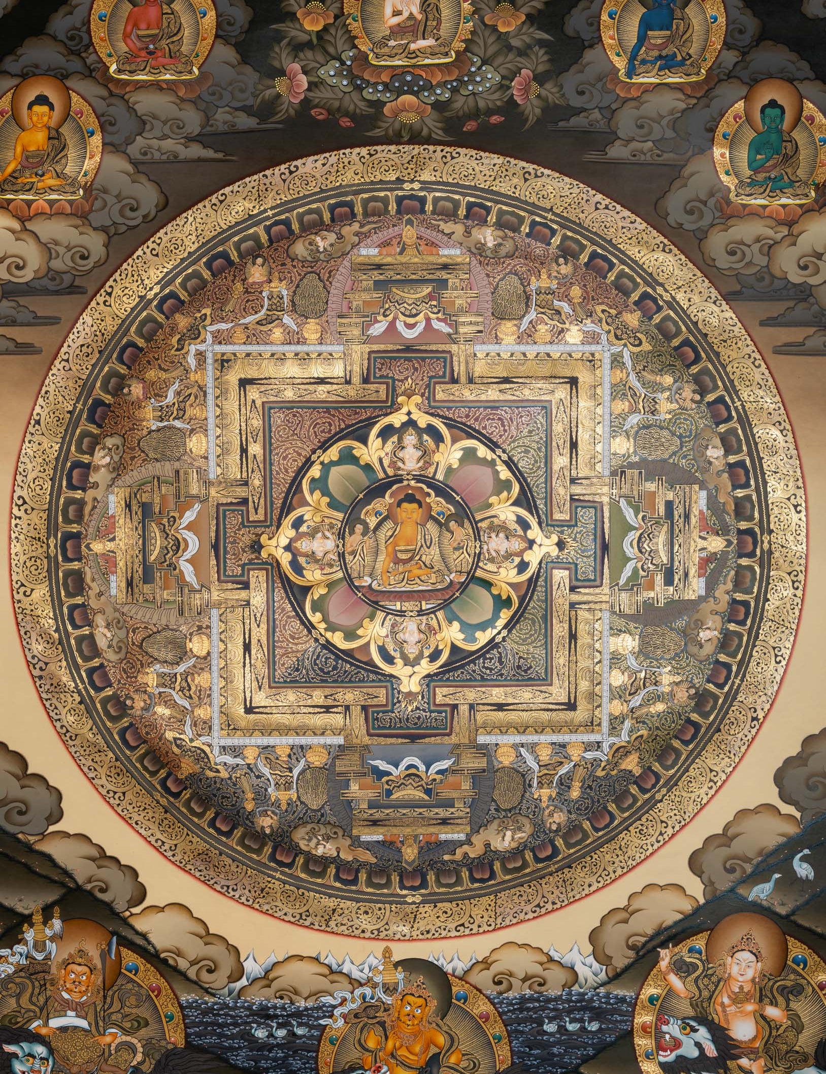 Exclusive Buddha Mandala Thangka - Tibetan Handpainted Art