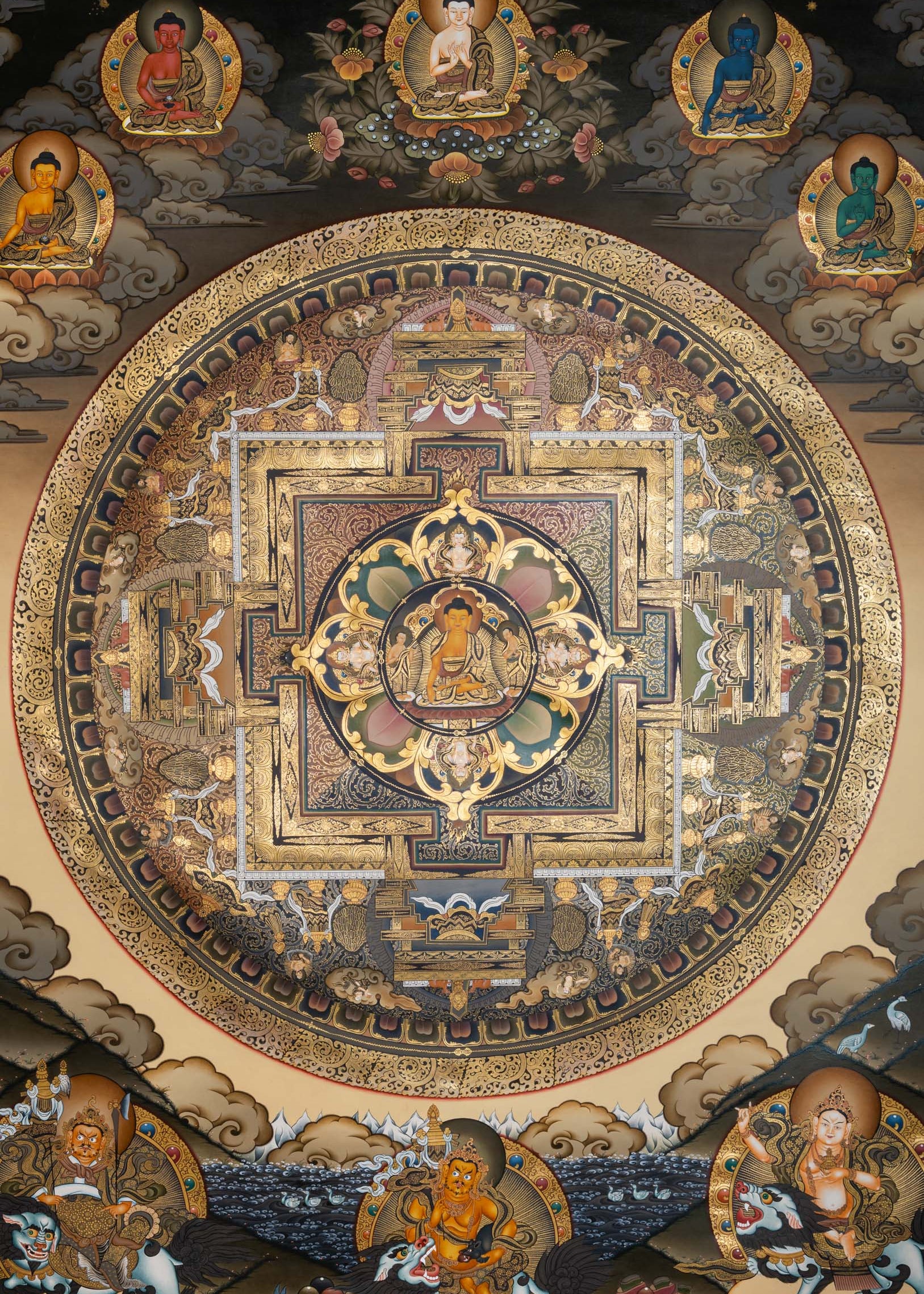 Exclusive Buddha Mandala Thangka - Tibetan Handpainted Art