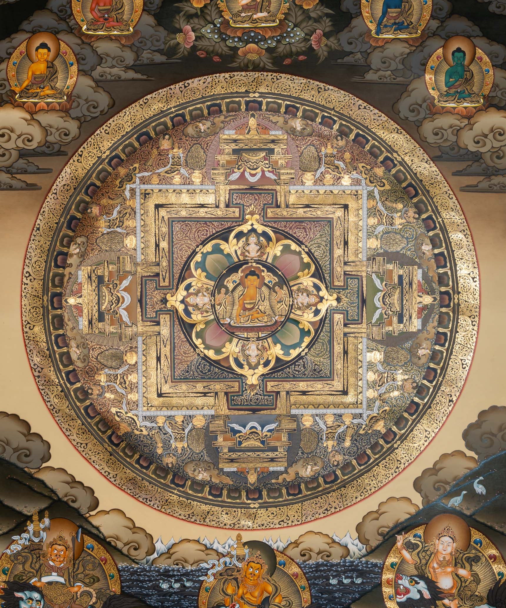 Exclusive Buddha Mandala Thangka - Tibetan Handpainted Art