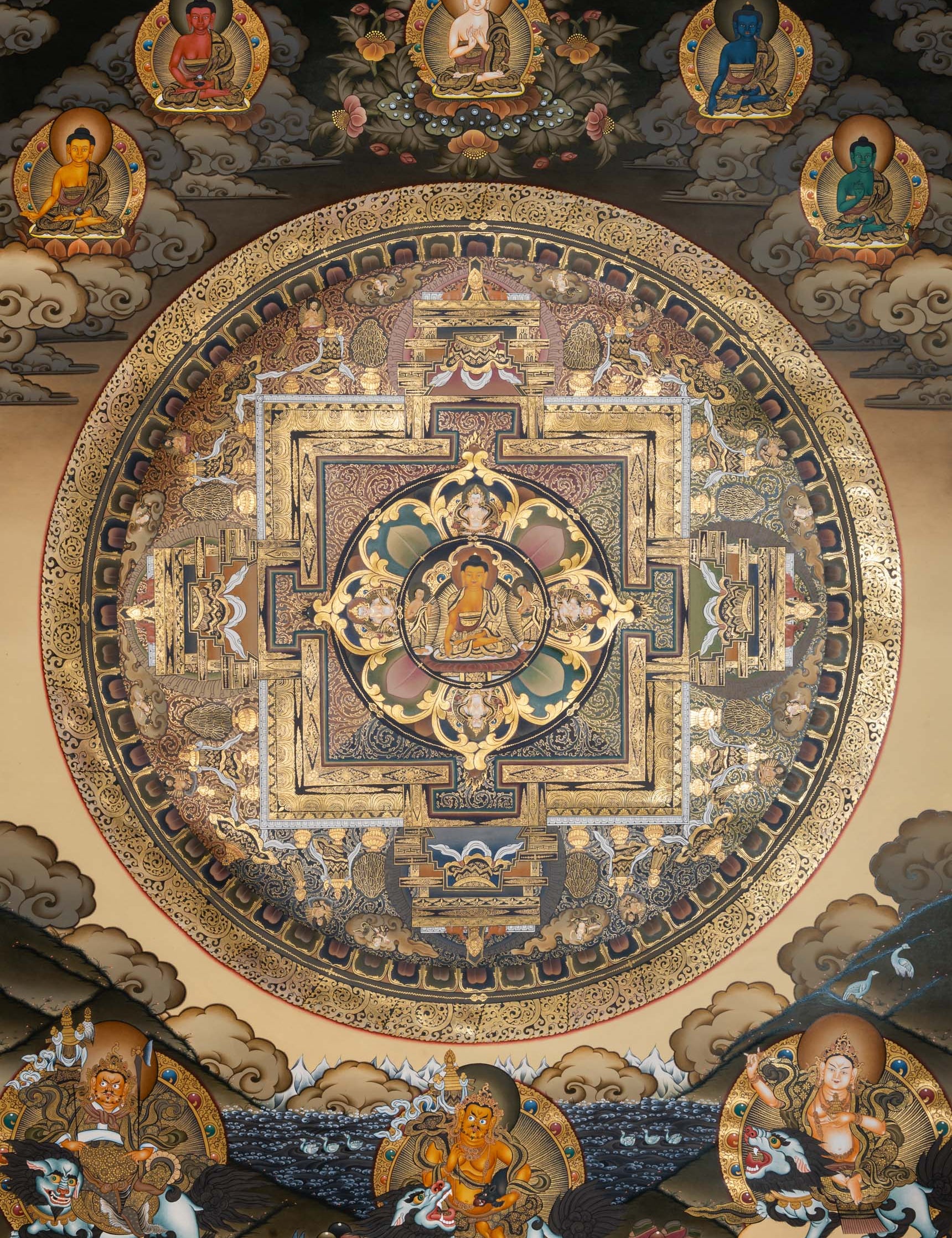 Exclusive Buddha Mandala Thangka - Tibetan Handpainted Art