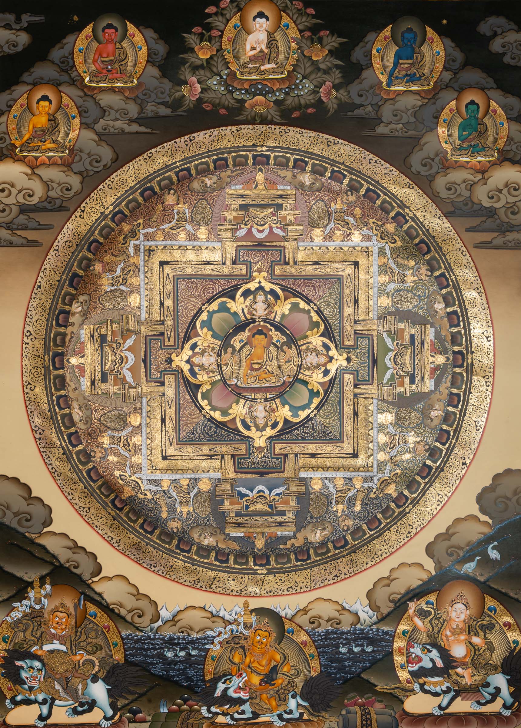 Exclusive Buddha Mandala Thangka - Tibetan Handpainted Art