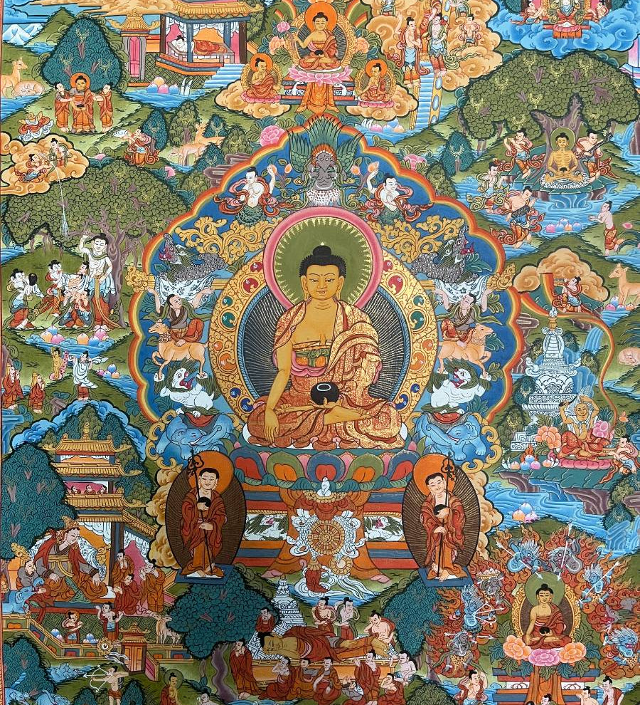 Buddha Life Thangka Painting