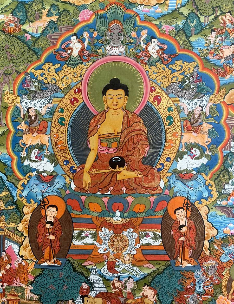 Buddha Life Thangka Painting