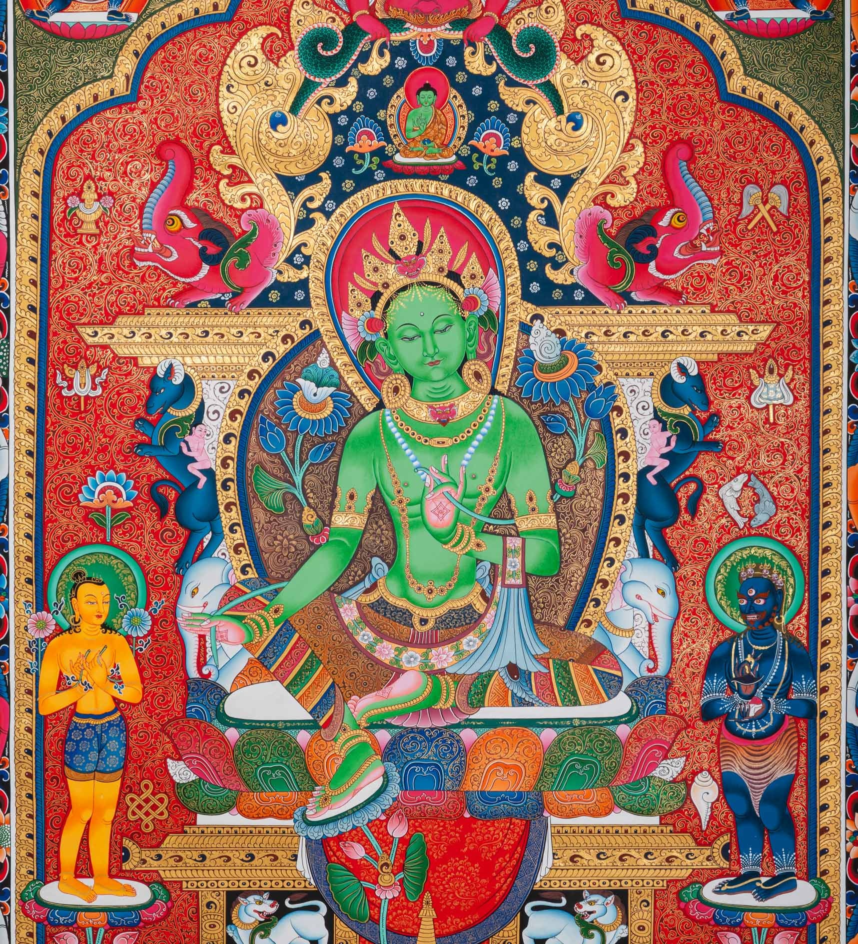 21 Taras Thangka Newari Masterpiece - Handpainted Art