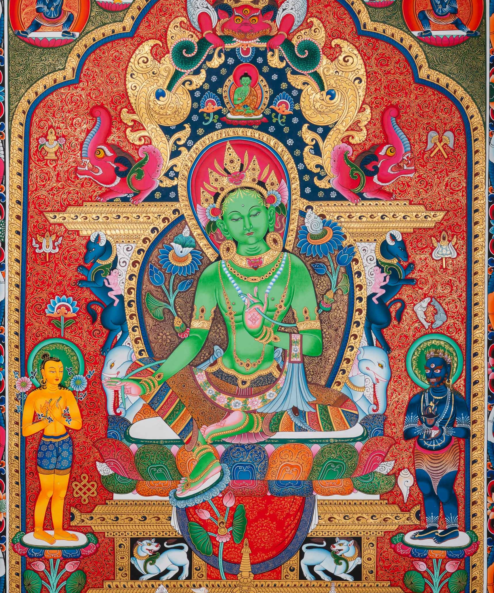 21 Taras Thangka Newari Masterpiece - Handpainted Art