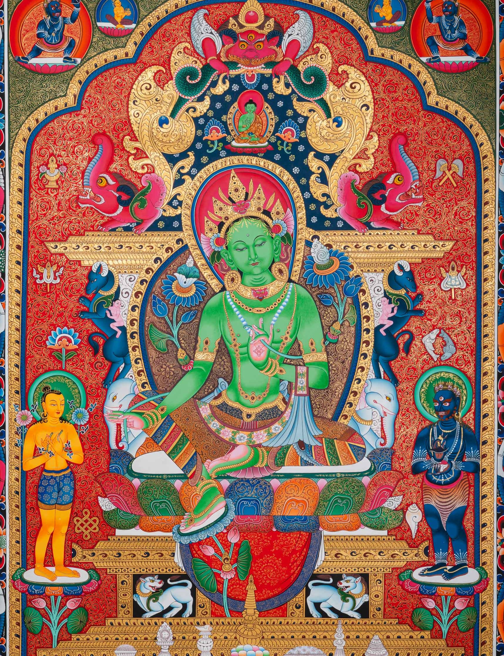 21 Taras Thangka Newari Masterpiece - Handpainted Art