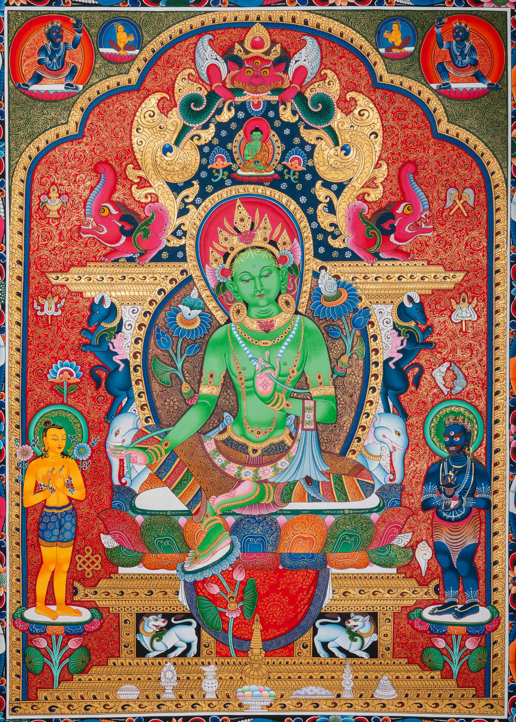 21 Taras Thangka Newari Masterpiece - Handpainted Art