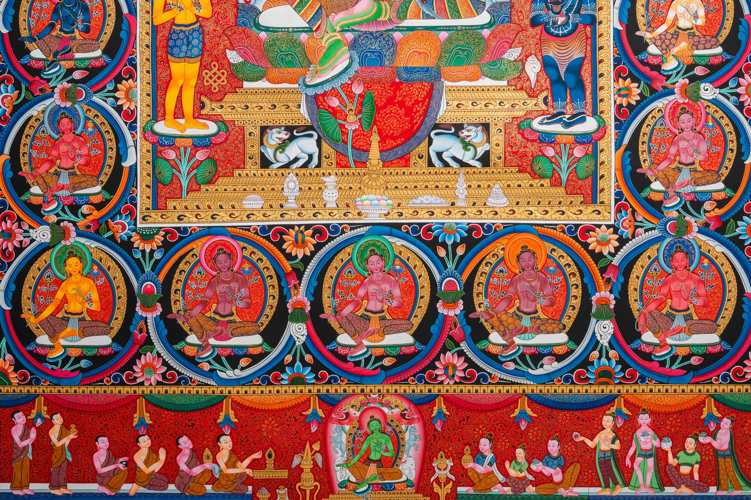 21 Taras Thangka Newari Masterpiece - Handpainted Art