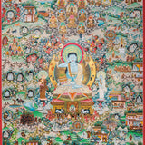 Hand-Painted Thangka of Jetsun Milarepa - Tibetan Painting