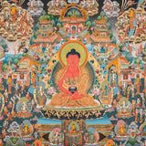 Amitabha Buddha Thangka - Sacred Tibetan Painting