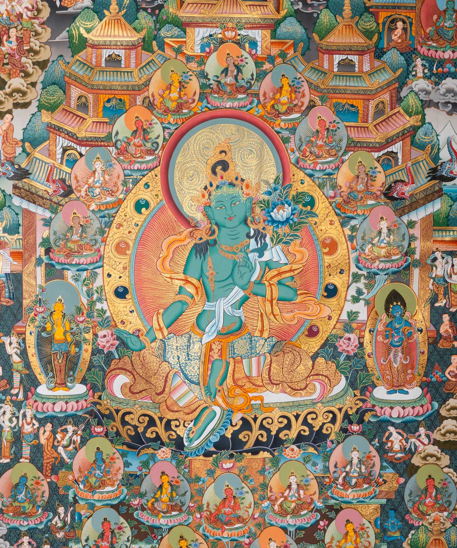 Amitabha Buddha Thangka – Compassion & Enlightenment