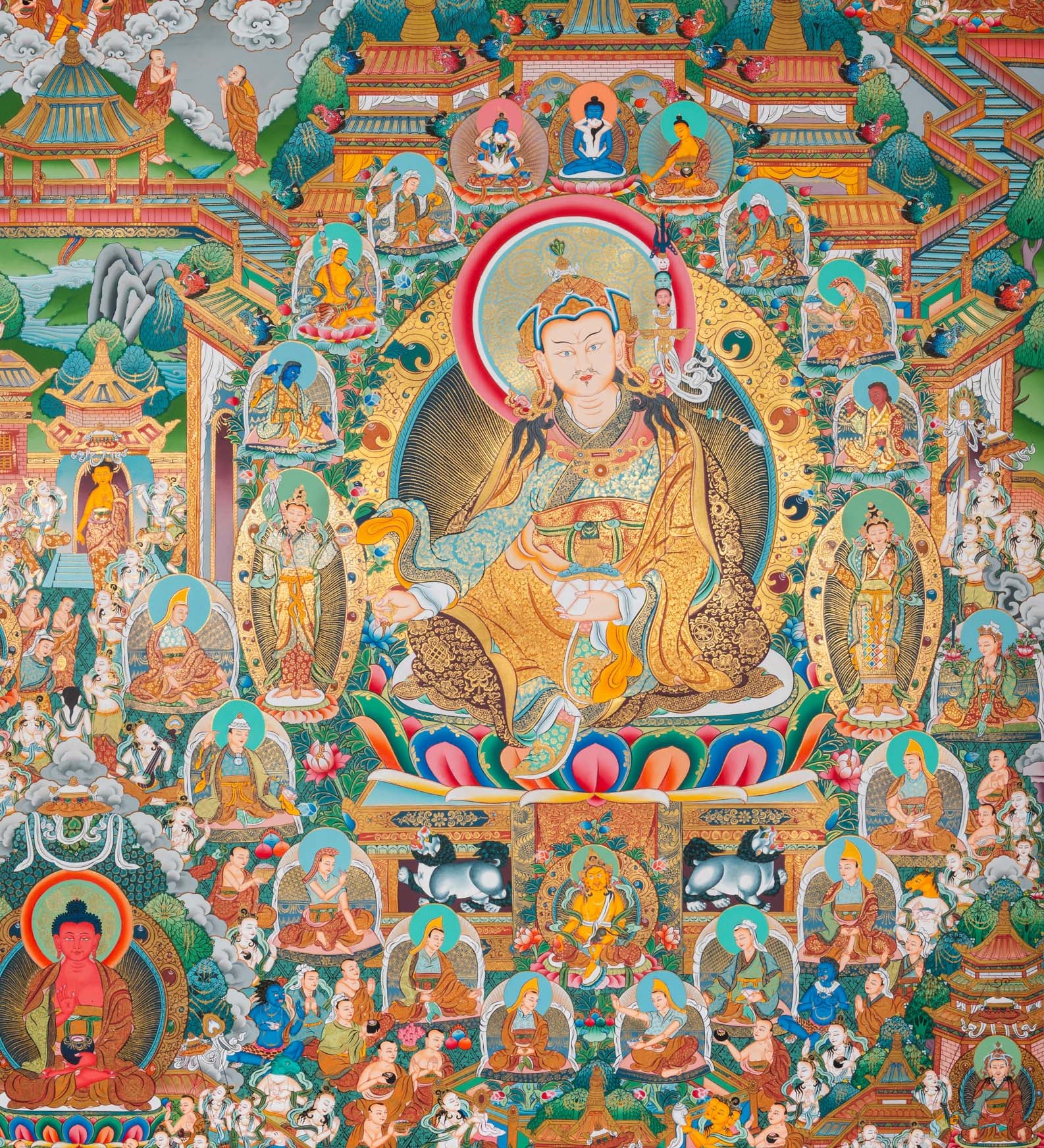 Amitabha Buddha Thangka - Handpainted Tibetan Art