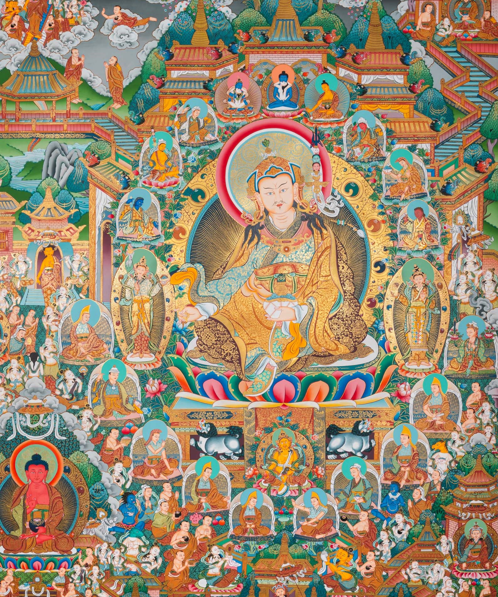 Amitabha Buddha Thangka - Handpainted Tibetan Art
