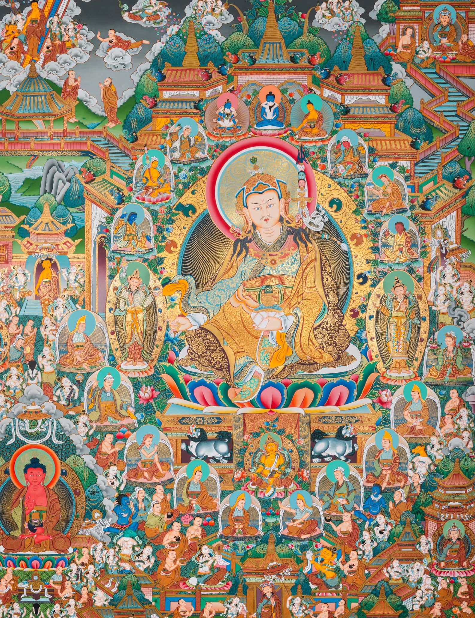 Amitabha Buddha Thangka - Handpainted Tibetan Art