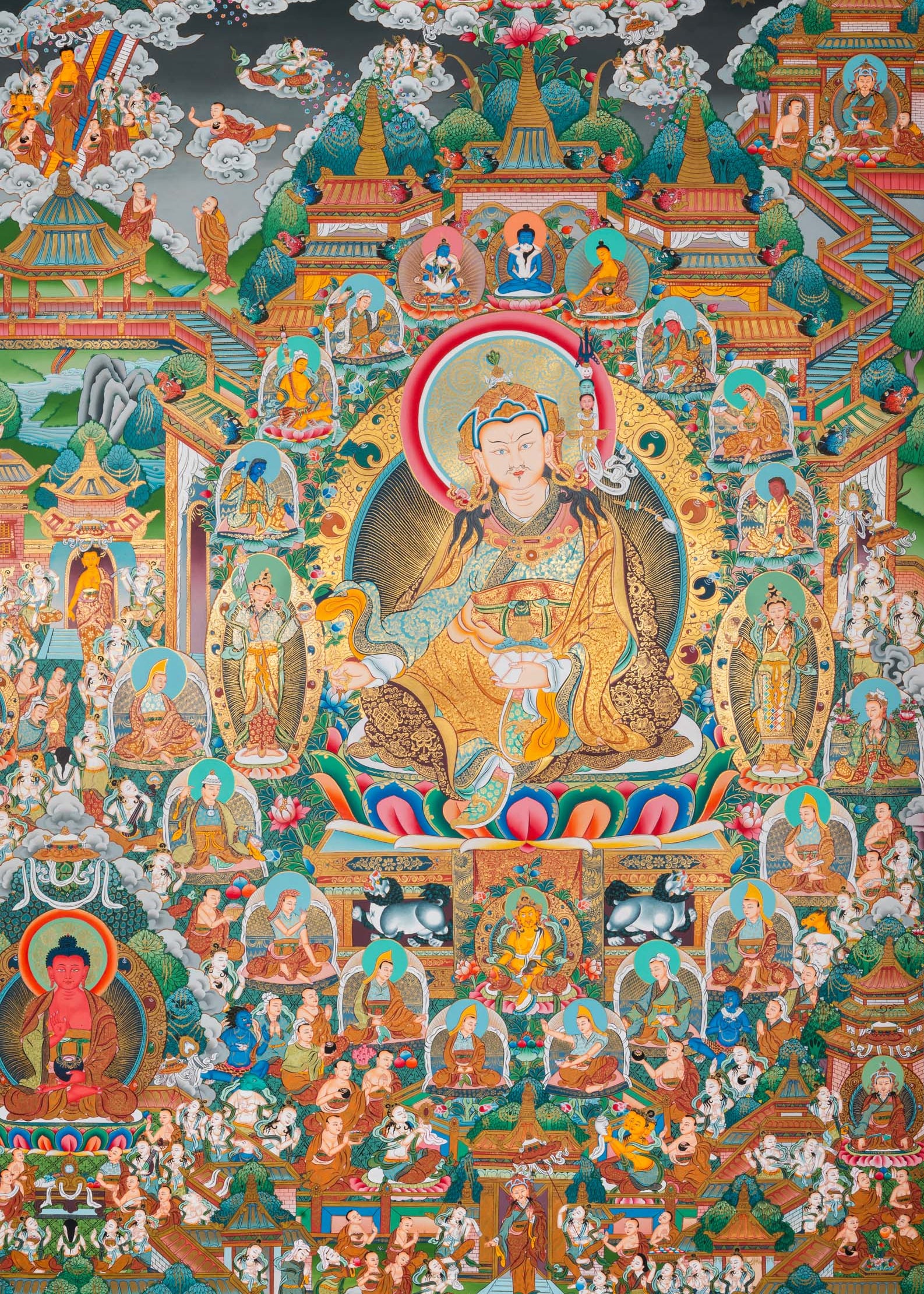 Amitabha Buddha Thangka - Handpainted Tibetan Art