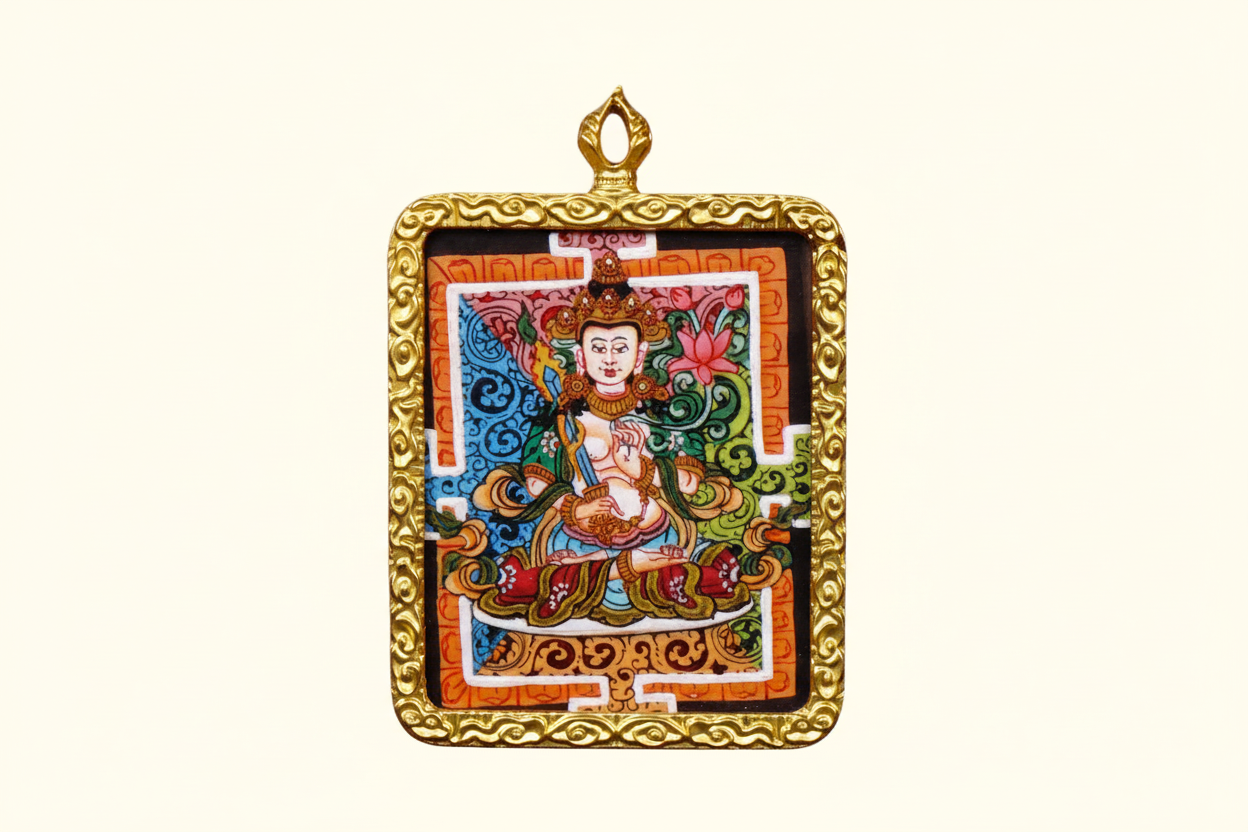 Traditional Fushen Fusa Ghau Thangka painting with Tibetan Buddhist protective deity