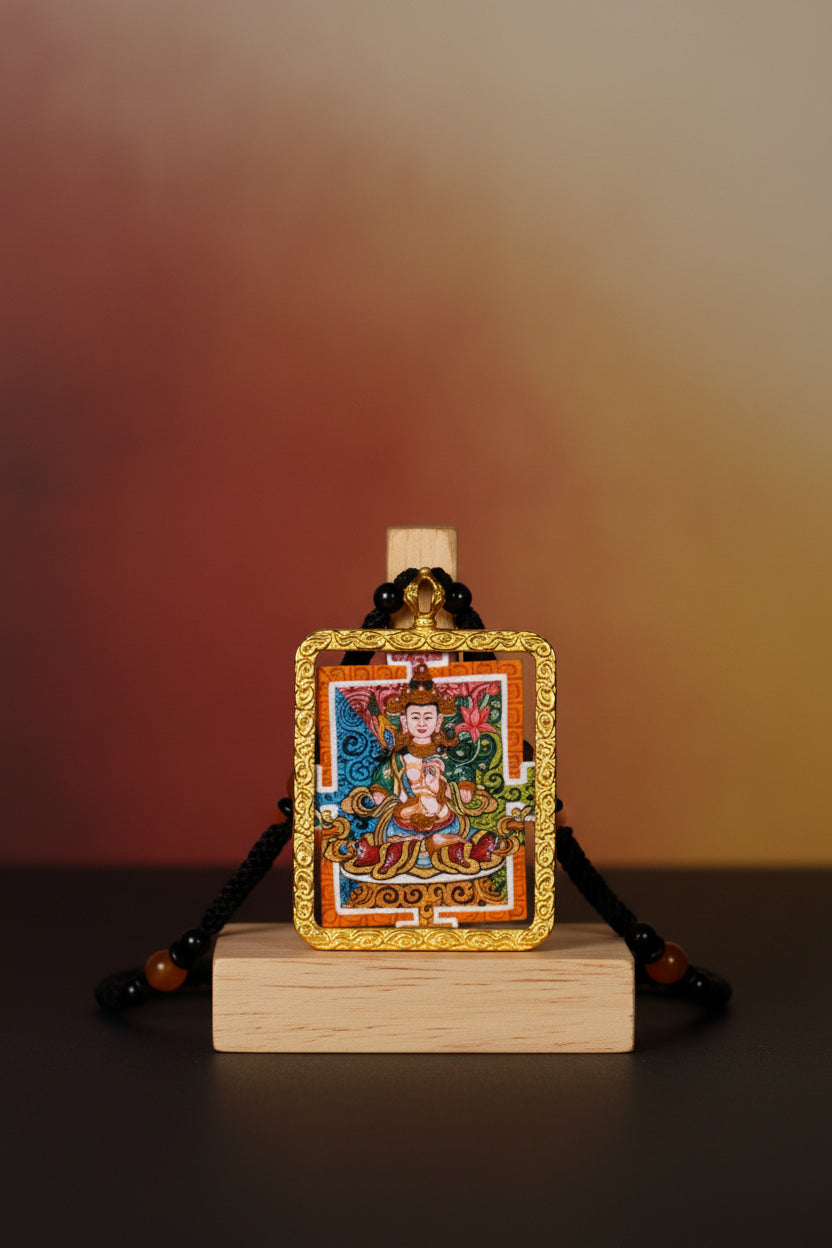 Traditional Fushen Fusa Ghau Thangka painting with Tibetan Buddhist protective deity