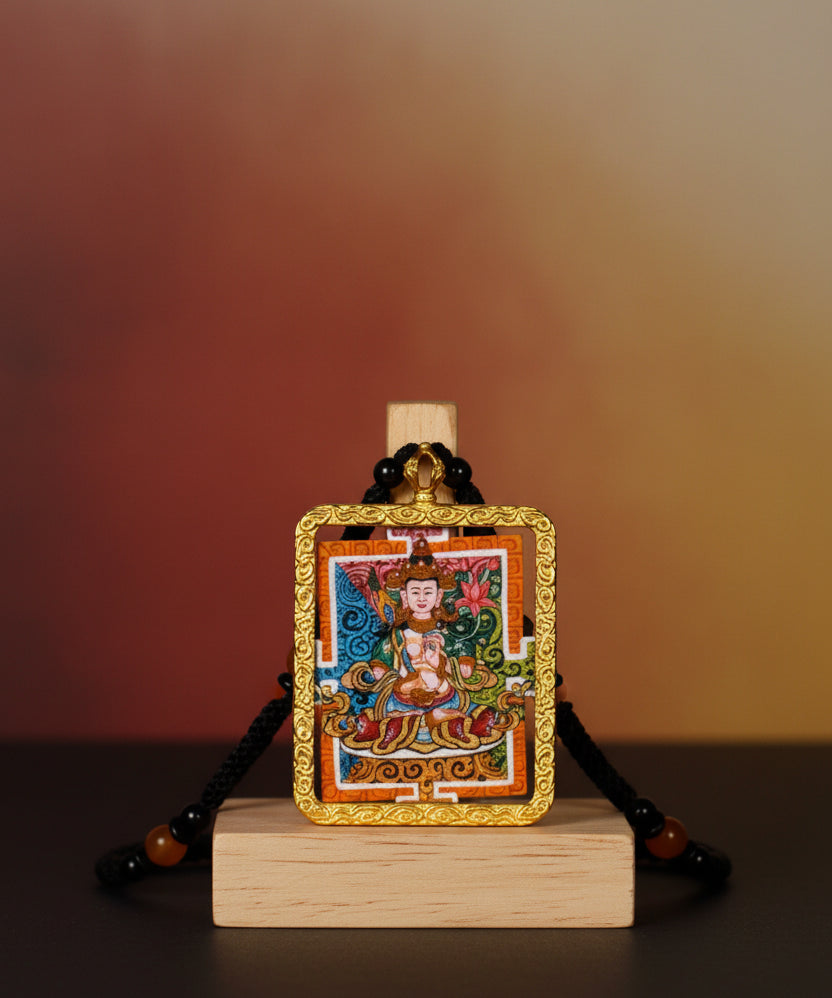 Traditional Fushen Fusa Ghau Thangka painting with Tibetan Buddhist protective deity