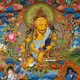 Tibetan Five Zambhala artwork featuring prosperity deity and sacred symbolism