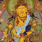 Tibetan Five Zambhala artwork featuring prosperity deity and sacred symbolism