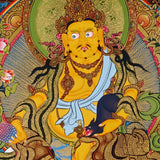 Tibetan Five Zambhala artwork featuring prosperity deity and sacred symbolism