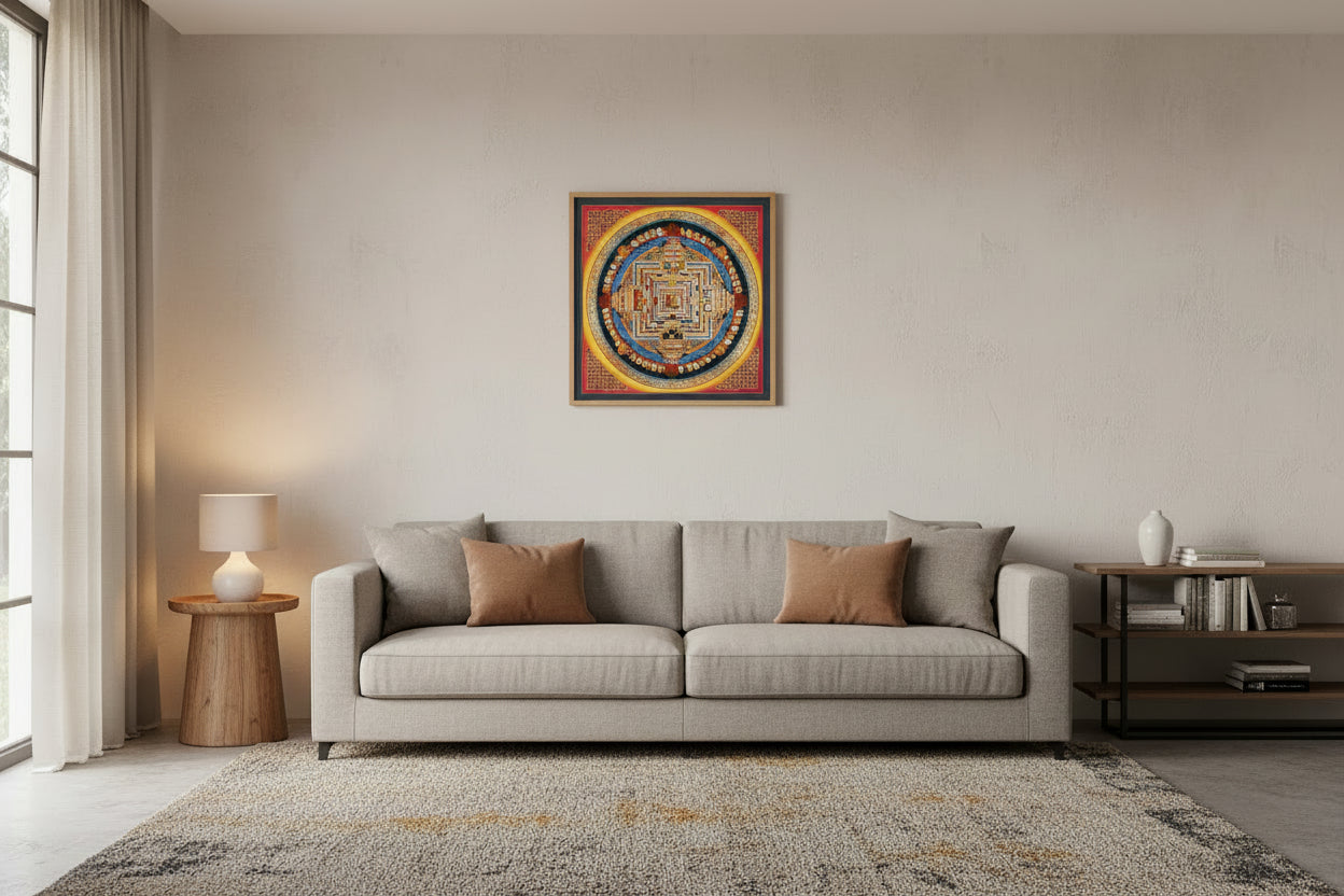 Kalachakra Mandala Thangka Wheel of Time Himalayan art.