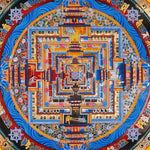 Kalachakra Mandala Thangka  Wheel of Time Tibetan art.