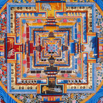 Kalachakra Mandala Thangka  Wheel of Time Tibetan art.