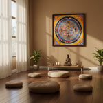 Kalachakra Mandala Thangka  Wheel of Time Tibetan art.