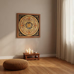 Zambhala Mandala Thangka wealth deity Buddhist art .