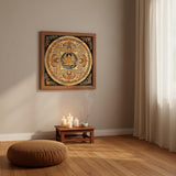 Zambhala Mandala Thangka wealth deity Buddhist art .