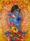 Black Zambhala thangka with wrathful wealth deity surrounded by flames