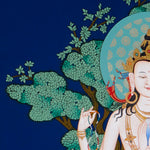 four armed chenrezig hand painted tibetan thangka