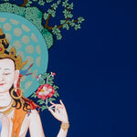 four armed chenrezig hand painted tibetan thangka