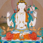 chenrezig thangka painting avalokiteshvara buddhist artwork