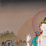 chenrezig thangka painting avalokiteshvara buddhist artwork