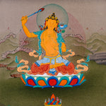 manjushri thangka painting buddhist wisdom artwork