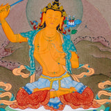 manjushri thangka painting buddhist wisdom artwork