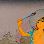 manjushri thangka painting buddhist wisdom artwork
