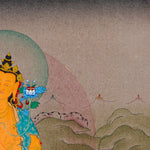 manjushri thangka painting buddhist wisdom artwork