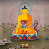 sacred himalayan shakyamuni buddha thangka art