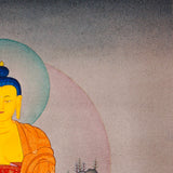sacred himalayan shakyamuni buddha thangka art