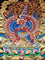 Hand-painted Tibetan Heruka artwork from Nepal with multi-armed deity imagery, flame halo, and traditional Himalayan craftsmanship.