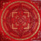 Red Kalachakra Mandala Thangka Wheel of Time Sacred Art Nepal